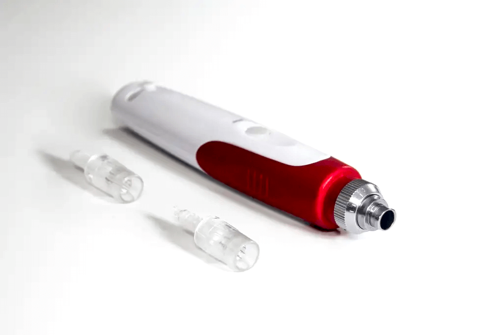 сlose-up of a disassembled microneedling dermapen